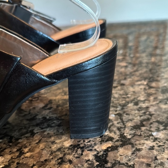 Kelly & Katie Black adjustable strap Heeled Sandals with Chunky Block Heel EUC 8 - Picture 5 of 16